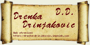 Drenka Drinjaković vizit kartica